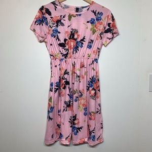 NWT Vutti Pink Floral Empire Waist Dress Size XL‎